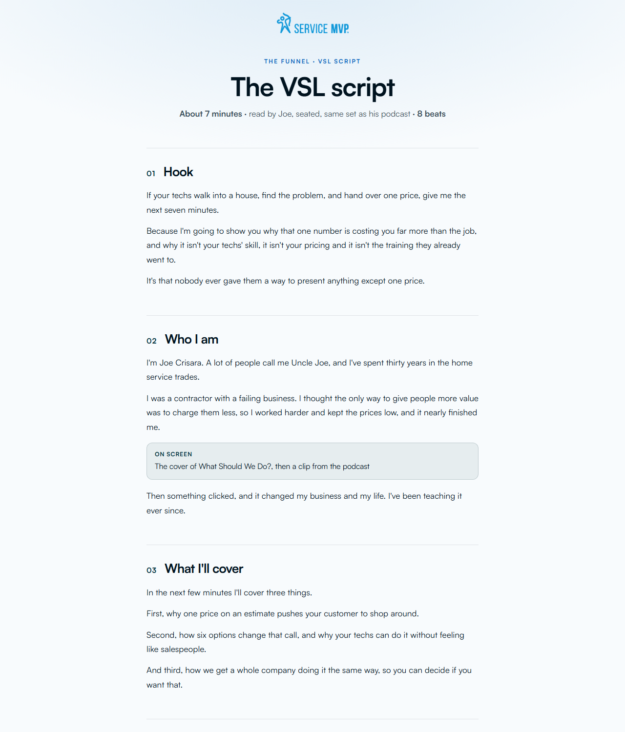 VSL script preview