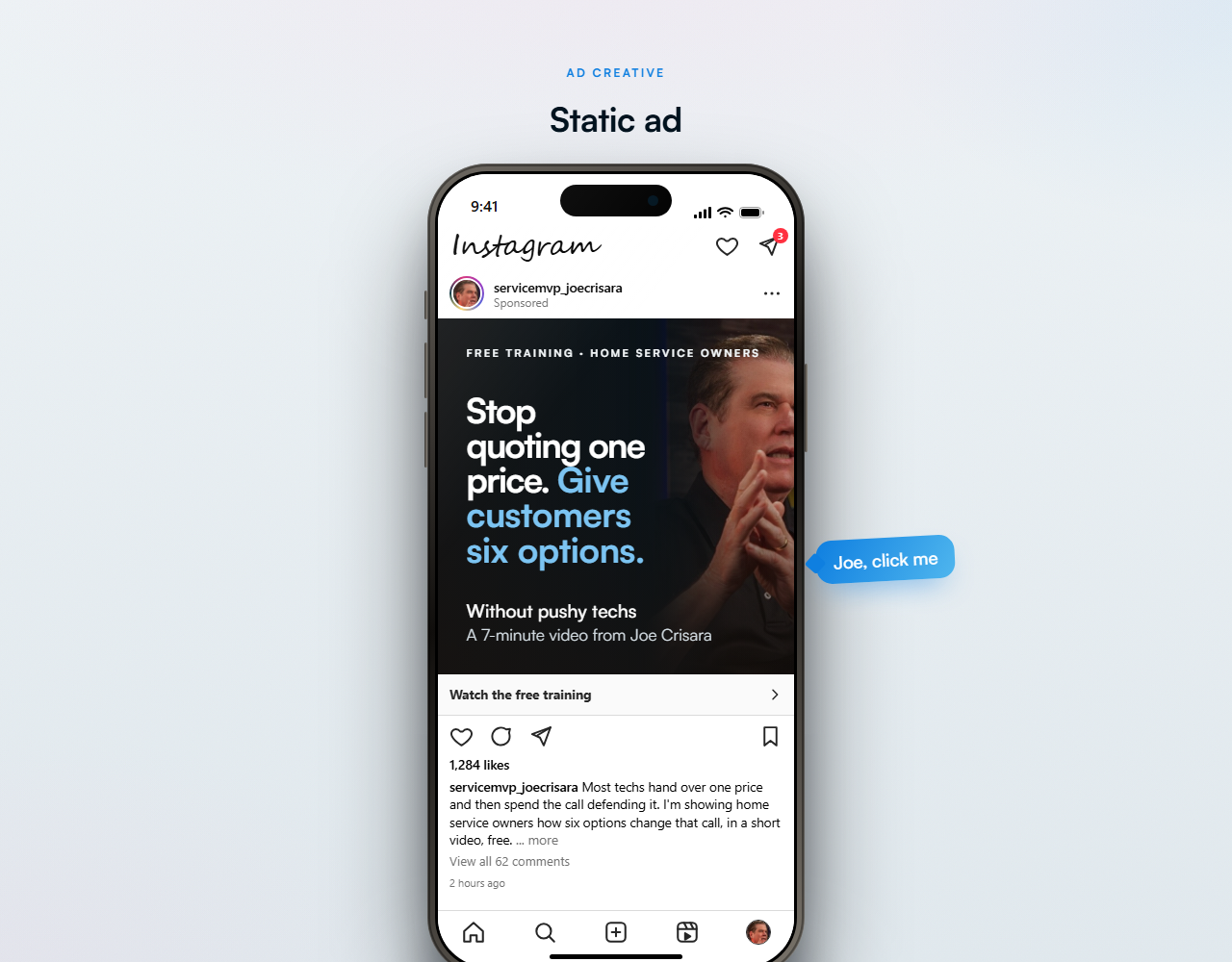 Static ad preview